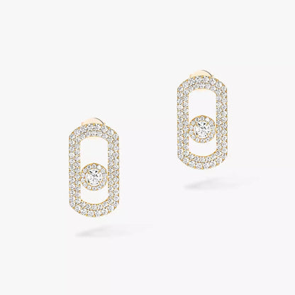 [Glow Muse]So Move Pave_-Set Diamond Earrings in Silver
