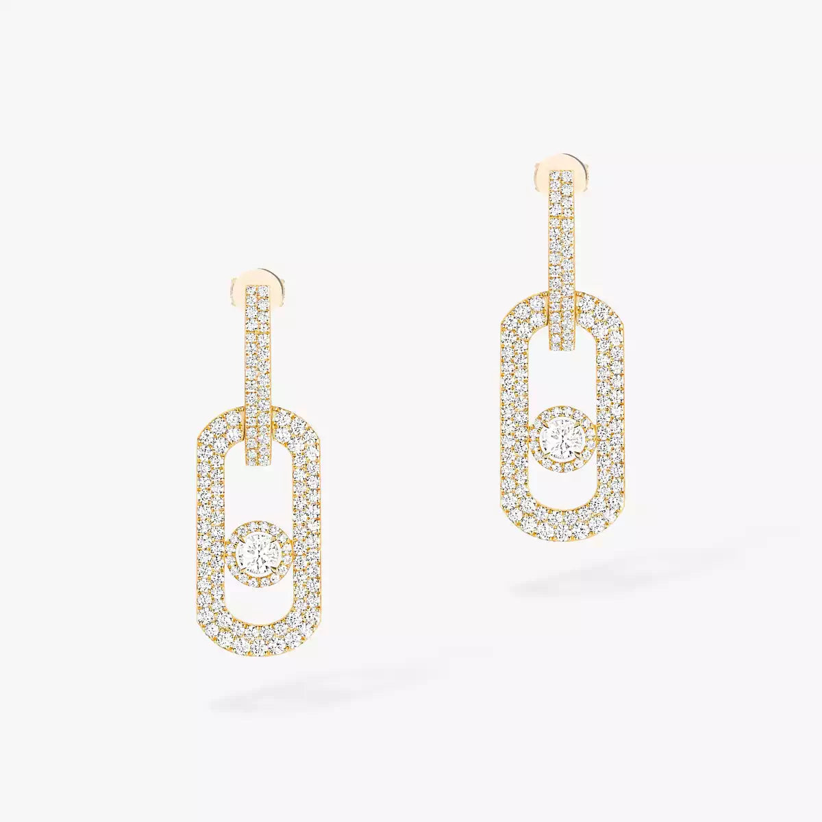 [Glow Muse]So Move XL Pave_-Set Diamond Pendant Earrings