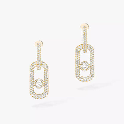 [Glow Muse]So Move XL Pave_-Set Diamond Pendant Earrings