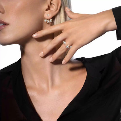 [Glow Muse] My Twin Trio  Diamond Earrings