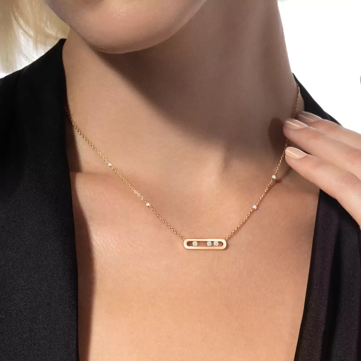 [Glow Muse] Baby Move Gold Diamond Necklace