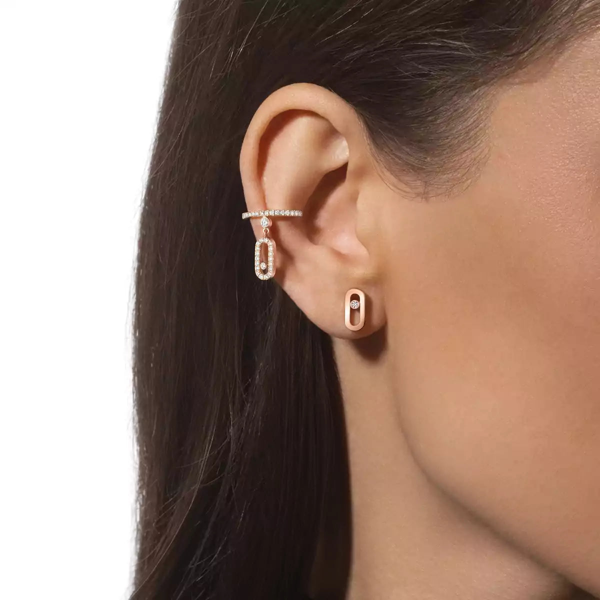 [Glow Muse]Move Uno Diamond Stud Earrings