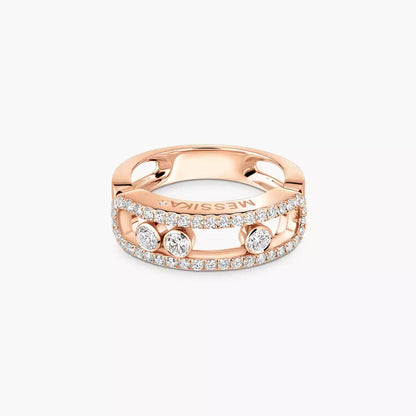 [Glow Muse] Move Gold Diamond Pave_ Ring