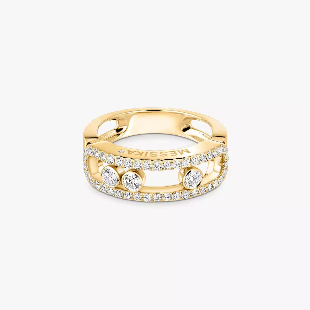 [Glow Muse] Move Gold Diamond Pave_ Ring