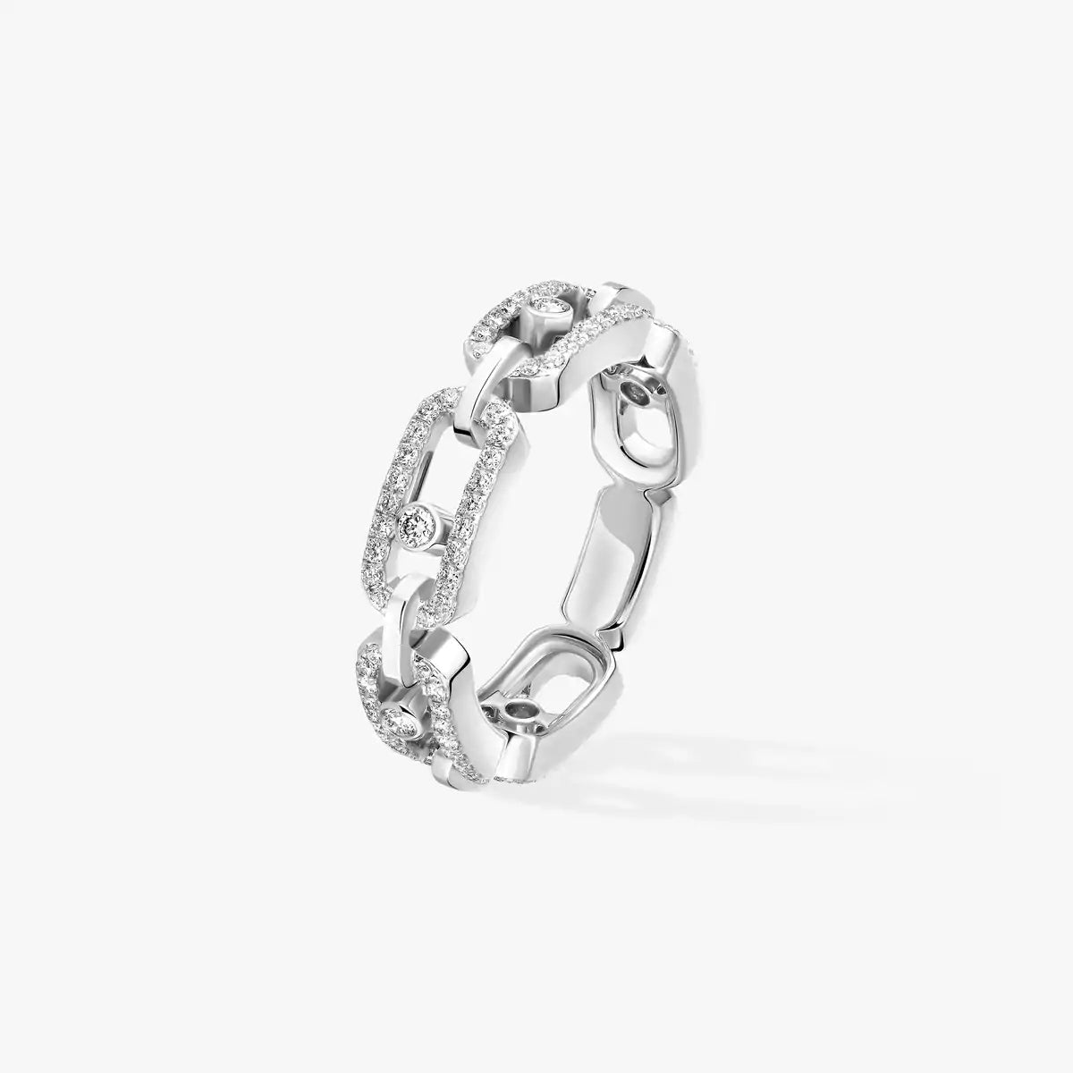 [Glow Muse]Move Link Pave_-Set Diamond Ring in Gold