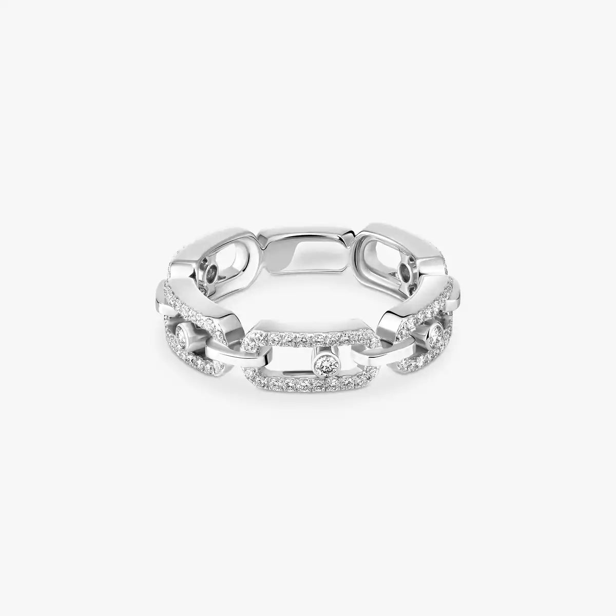 [Glow Muse]Move Link Pave_-Set Diamond Ring in Gold