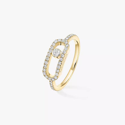 [Glow Muse]Move Uno Diamond Ring in Gold