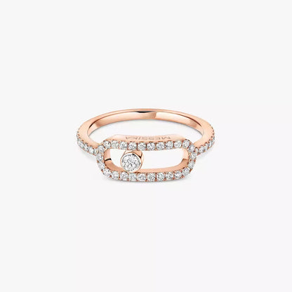 [Glow Muse]Move Uno Diamond Ring in Gold