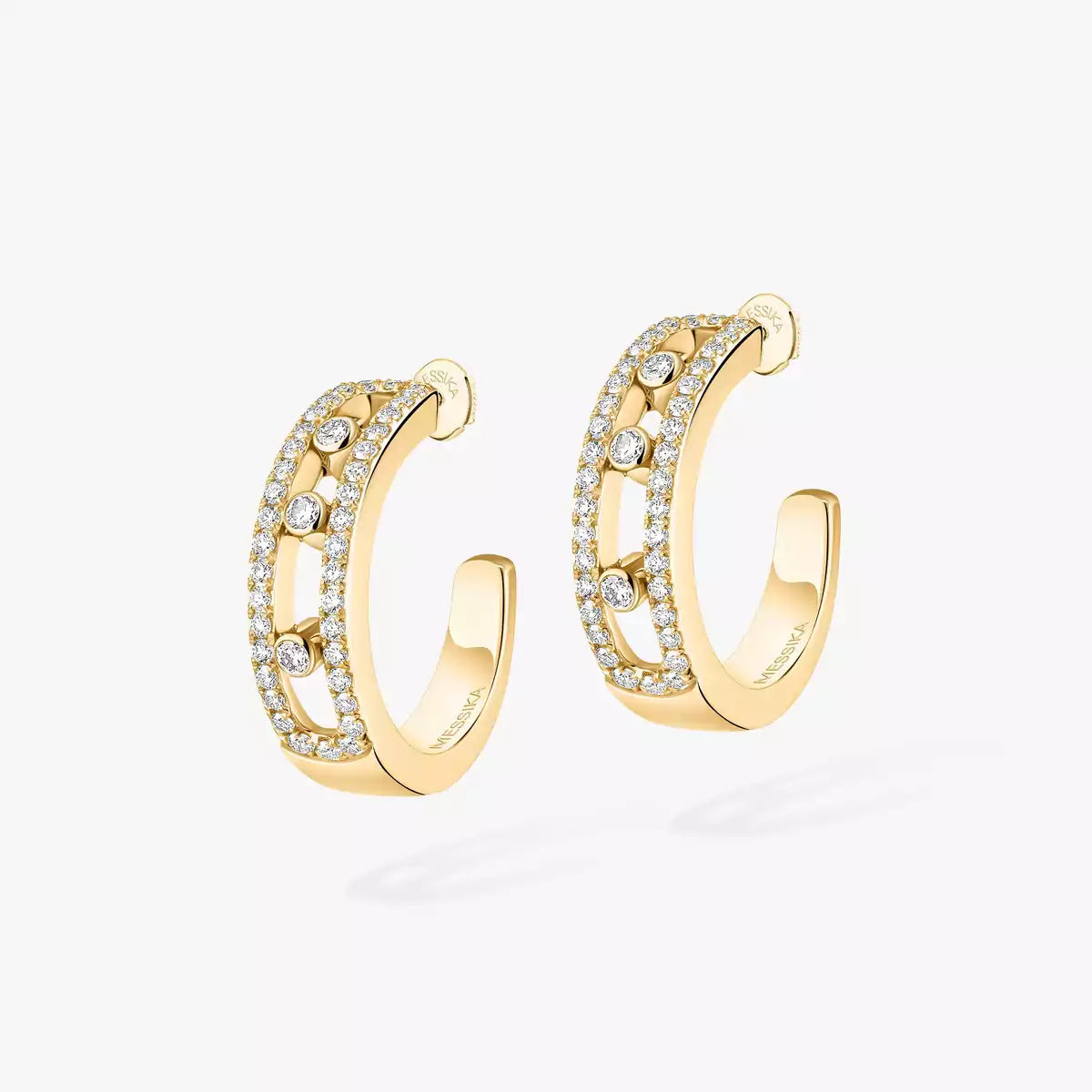 [Glow Muse]Diamond Pave_ Hoop Earrings Move
