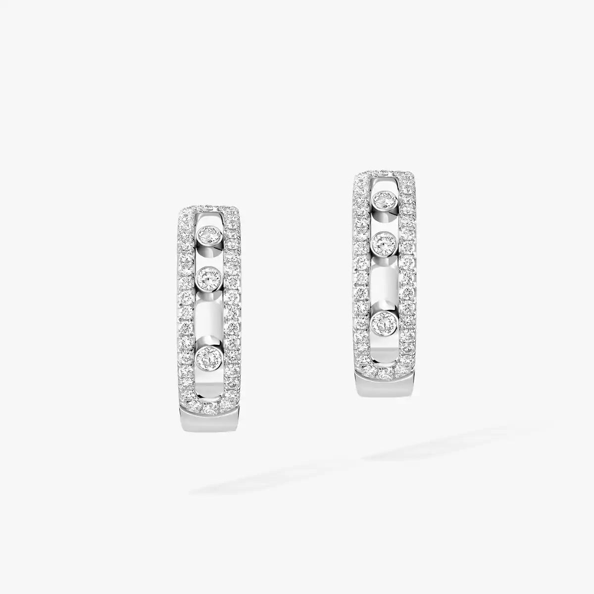 [Glow Muse]Diamond Pave_ Hoop Earrings Move
