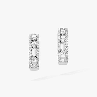 [Glow Muse]Diamond Pave_ Hoop Earrings Move