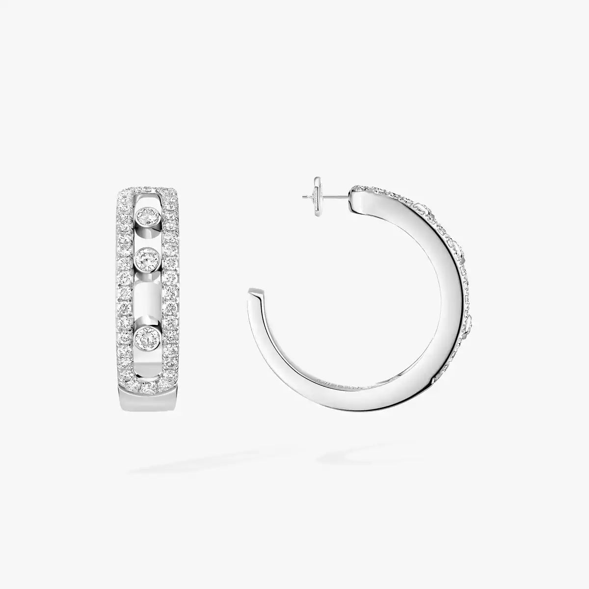 [Glow Muse]Diamond Pave_ Hoop Earrings Move