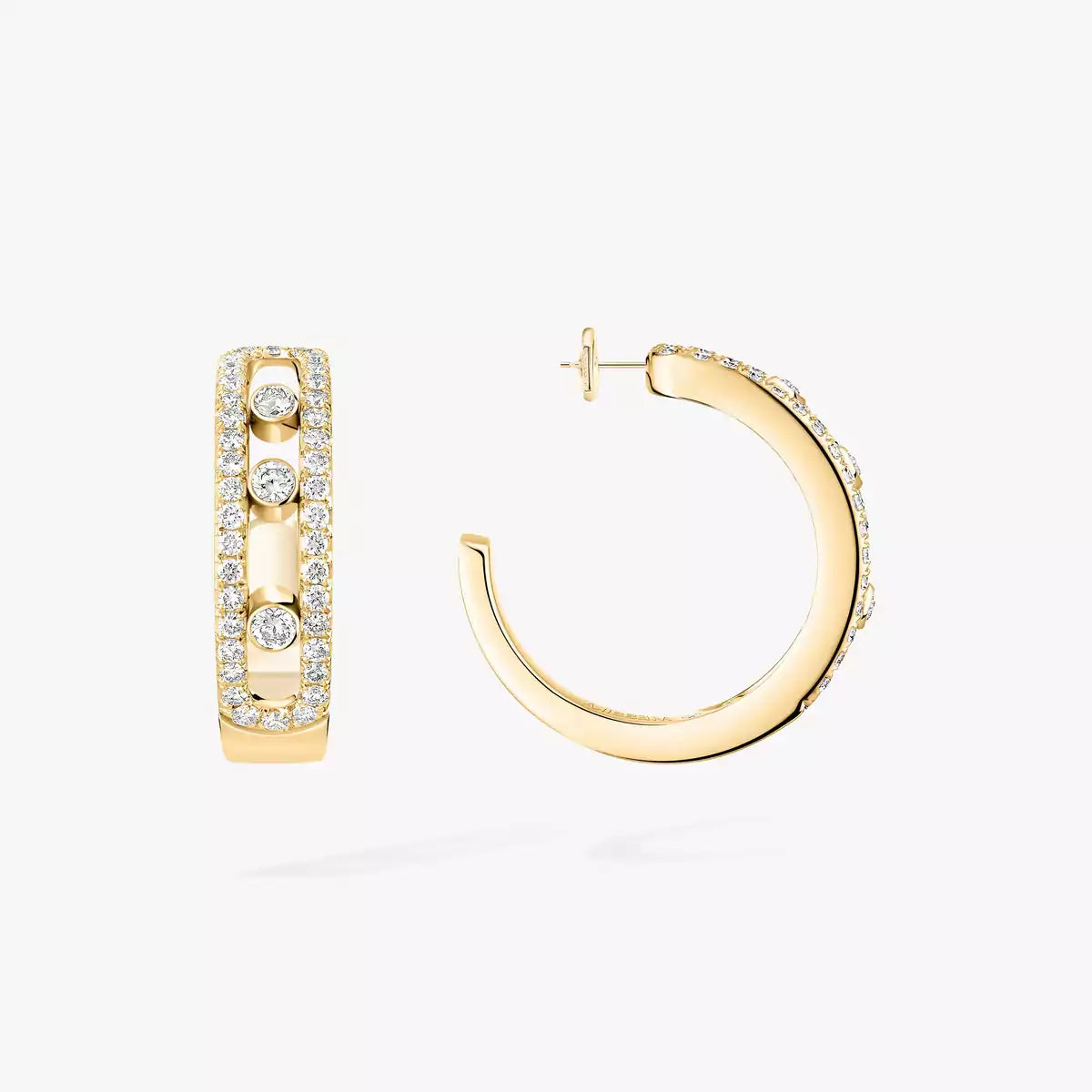 [Glow Muse]Diamond Pave_ Hoop Earrings Move
