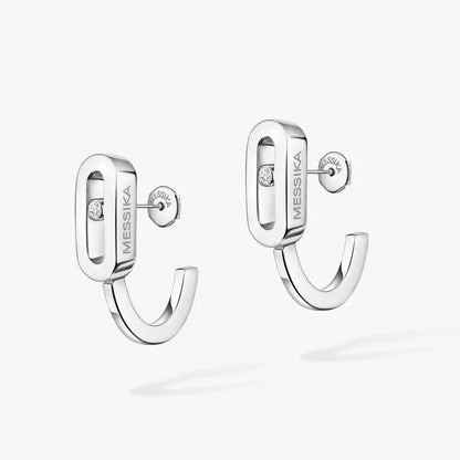 [Glow Muse]Diamond Mini Hoop Earrings Move Classique