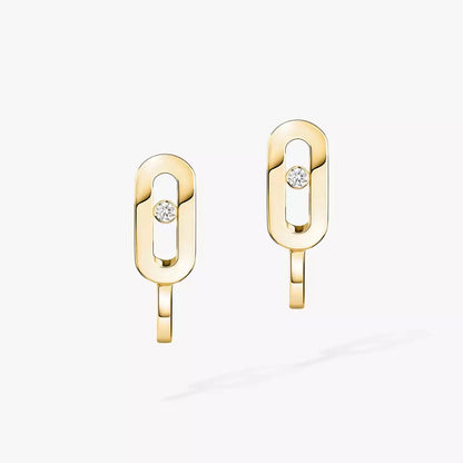 [Glow Muse]Diamond Mini Hoop Earrings Move Classique