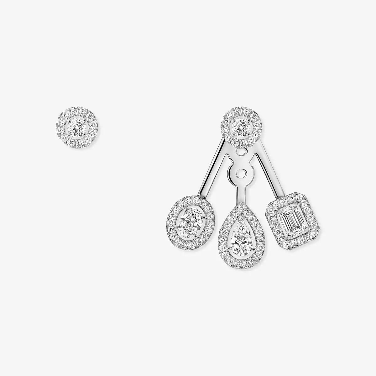 [Glow Muse] My Twin Trio  Diamond Earrings