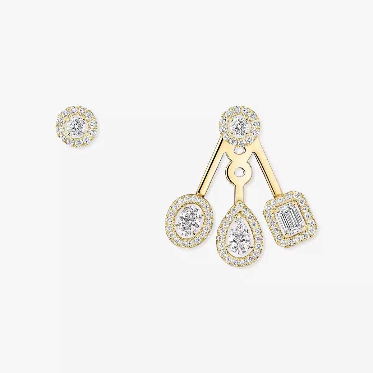[Glow Muse] My Twin Trio  Diamond Earrings