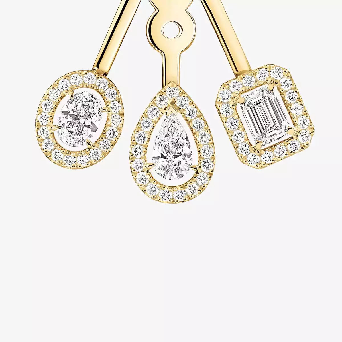 [Glow Muse] My Twin Trio  Diamond Earrings