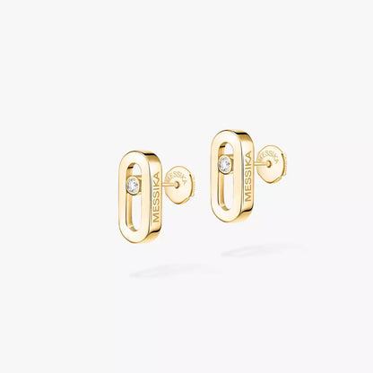 [Glow Muse]Move Uno Diamond Stud Earrings