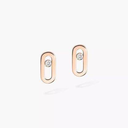 [Glow Muse]Move Uno Diamond Stud Earrings