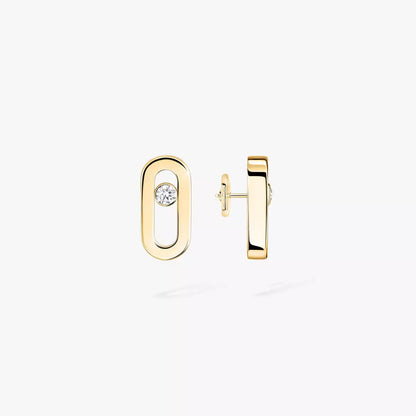 [Glow Muse]Move Uno Diamond Stud Earrings