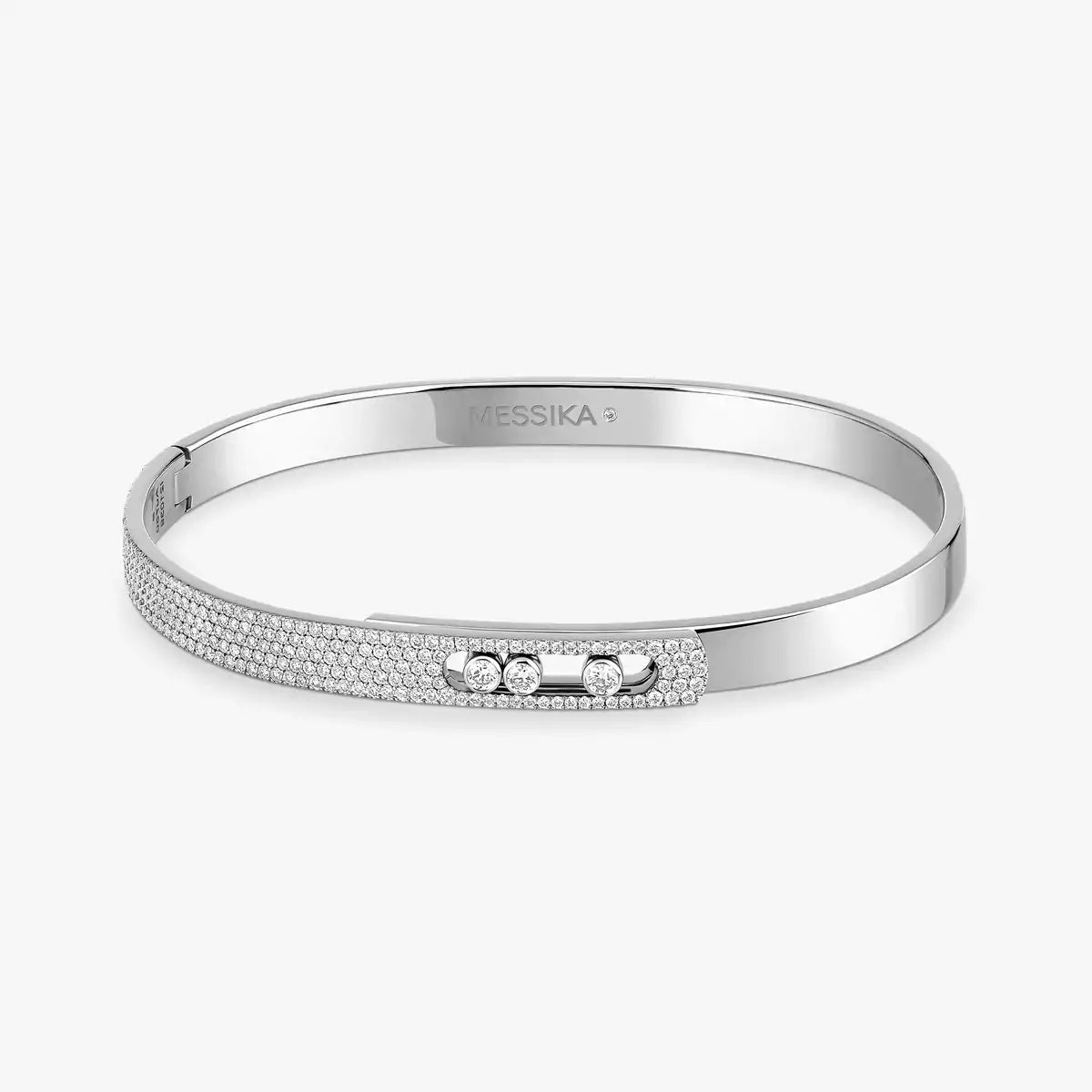 [Glow Muse]Move Noa Rose Gold Pavé Diamond Bangle Bracelet