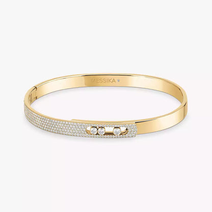 [Glow Muse]Move Noa Rose Gold Pavé Diamond Bangle Bracelet