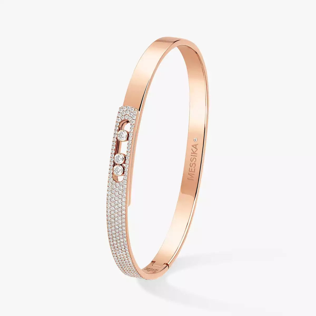 [Glow Muse]Move Noa Rose Gold Pavé Diamond Bangle Bracelet