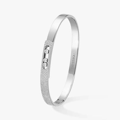 [Glow Muse]Move Noa Rose Gold Pavé Diamond Bangle Bracelet