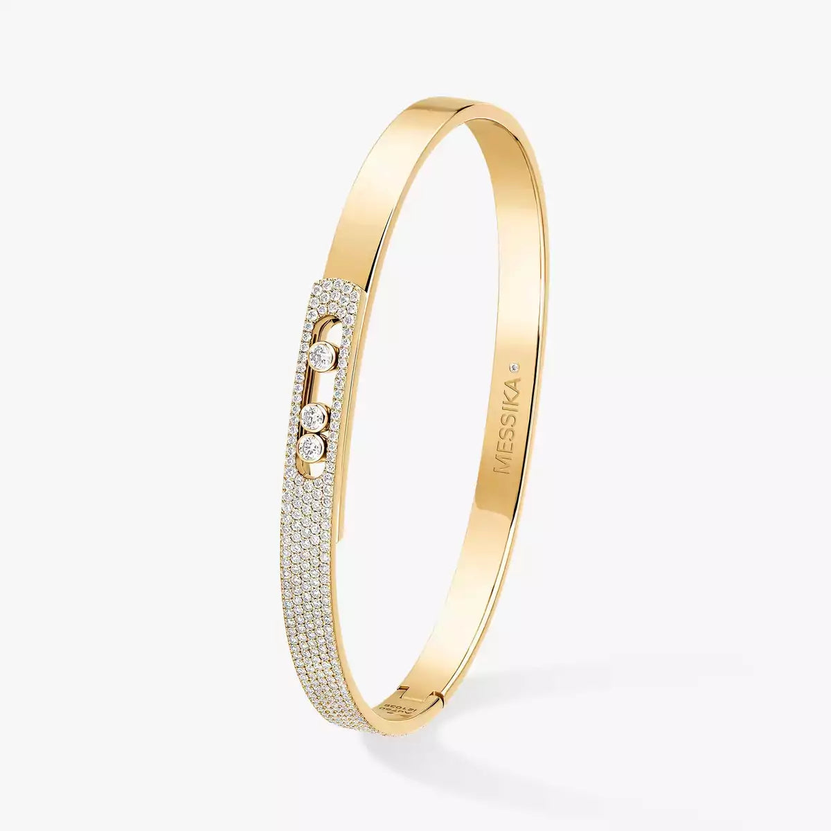 [Glow Muse]Move Noa Rose Gold Pavé Diamond Bangle Bracelet