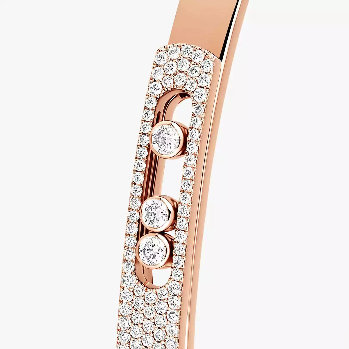 [Glow Muse]Move Noa Rose Gold Pavé Diamond Bangle Bracelet