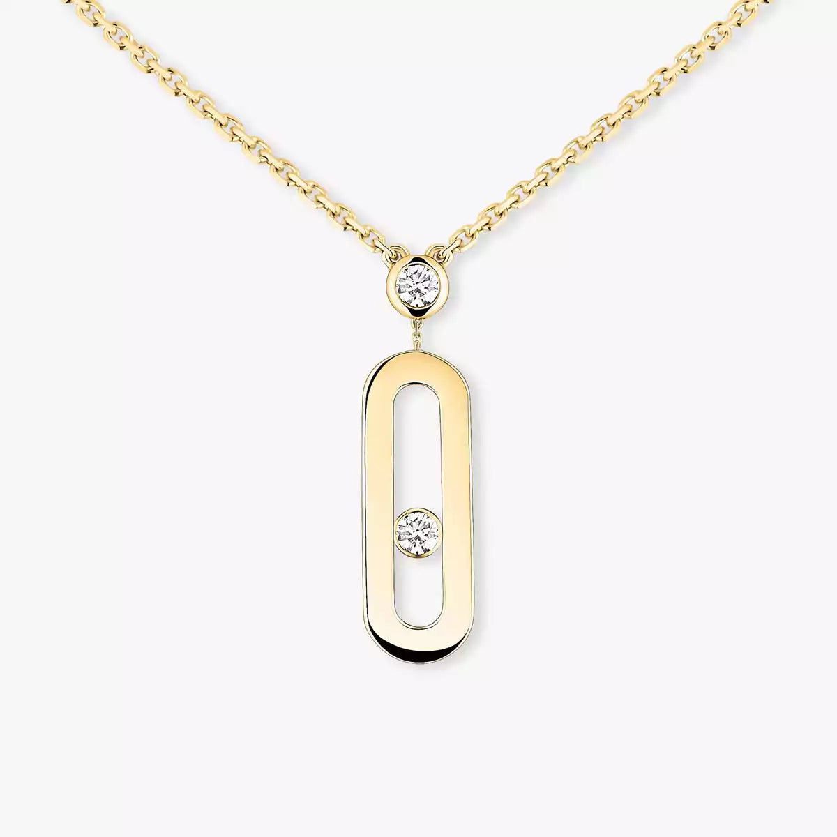 [Glow Muse] Move Uno Gold Diamond Long Necklace