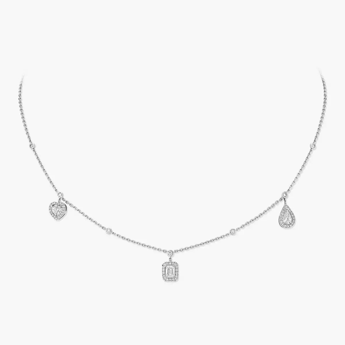 [Glow Muse]My Twin Diamond Necklace in Silver