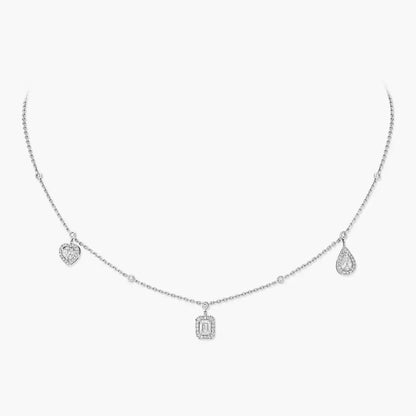 [Glow Muse]My Twin Diamond Necklace in Silver