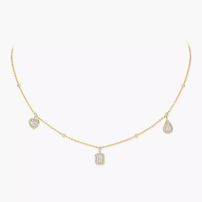 [Glow Muse]My Twin Diamond Necklace in Silver