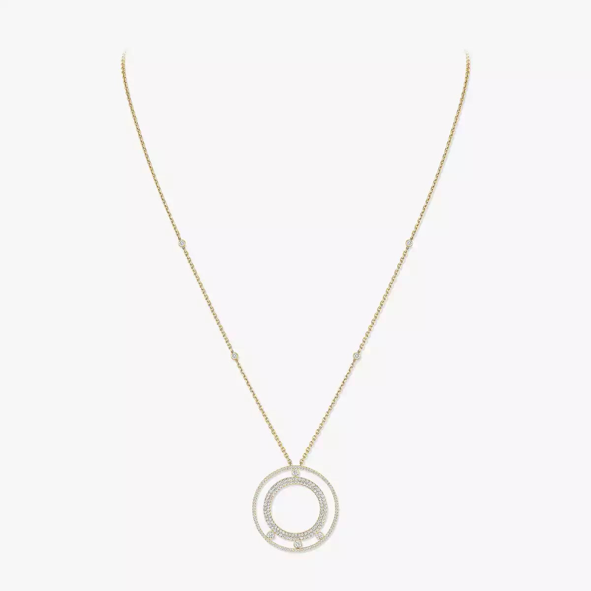 [Glow Muse]Move Romane Long Pave_-Set Diamond Necklace
