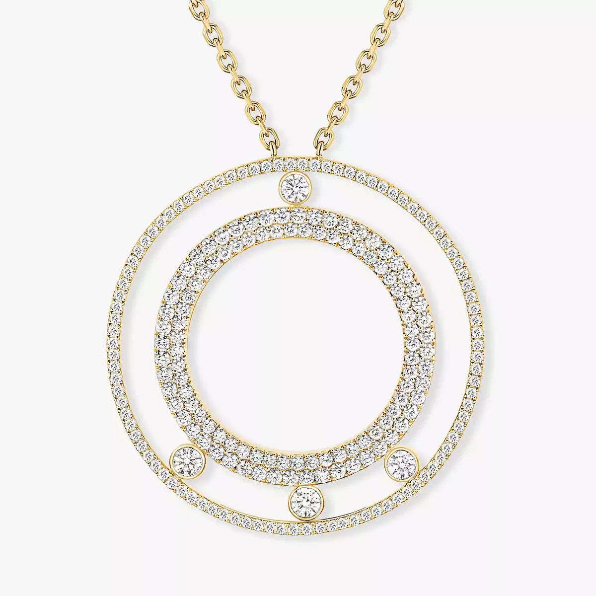 [Glow Muse]Move Romane Long Pave_-Set Diamond Necklace