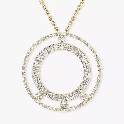 [Glow Muse]Move Romane Long Pave_-Set Diamond Necklace