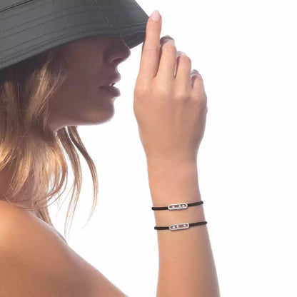 [Glow Muse]Messika Care(s) pink cord pavé bracelet