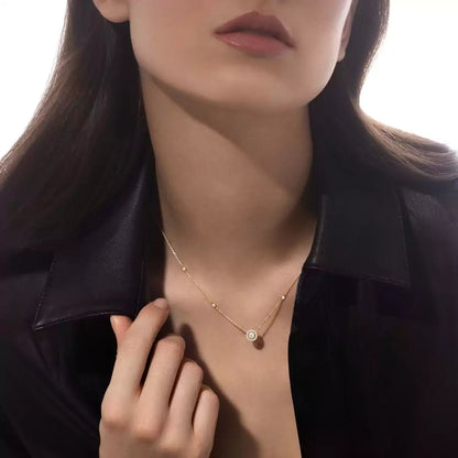 [Glow Muse]Diamond Necklace 0,20ct Brilliant Shape Joy