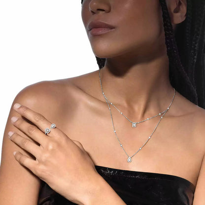[Glow Muse]Diamond Necklace My Twin 2 Rows