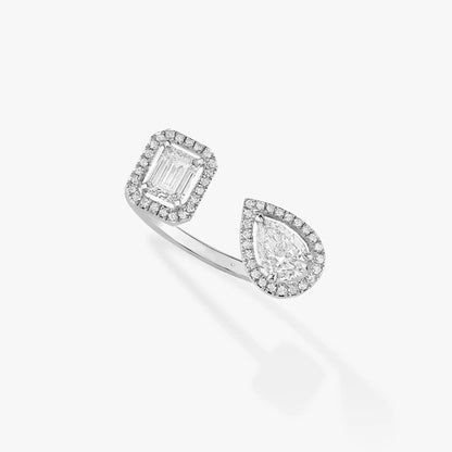 [Glow Muse]MY TWIN TOI & MOI SILVER DIAMOND RING