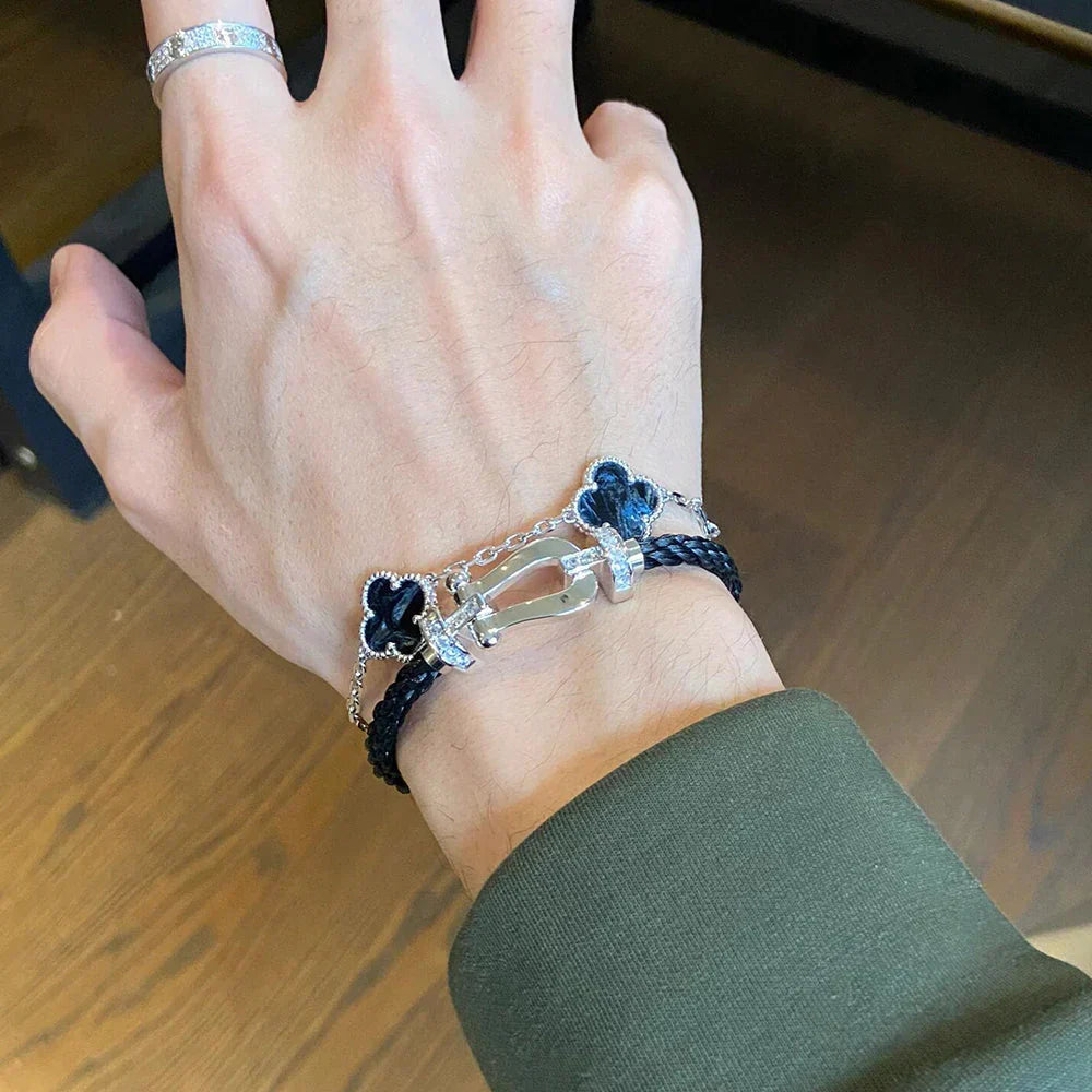 [⭐Glow Muse]CLOVER 5 MOTIF PIETERSITE BRACELET COLLECTION