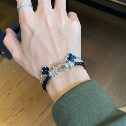 [⭐Glow Muse]CLOVER 5 MOTIF PIETERSITE BRACELET COLLECTION