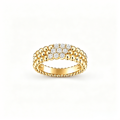 [Glow Muse] THREE-ROW DIAMOND RING