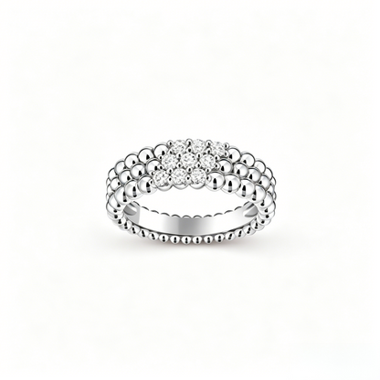 [Glow Muse] THREE-ROW DIAMOND RING