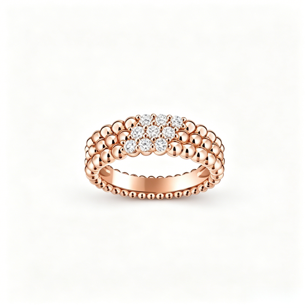 [Glow Muse] THREE-ROW DIAMOND RING