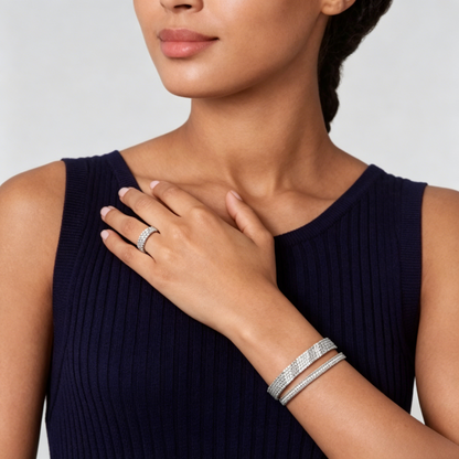 [Glow Muse] THREE-ROW DIAMOND RING
