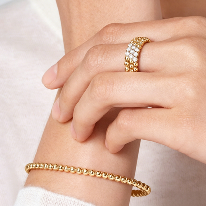 [Glow Muse] THREE-ROW DIAMOND RING