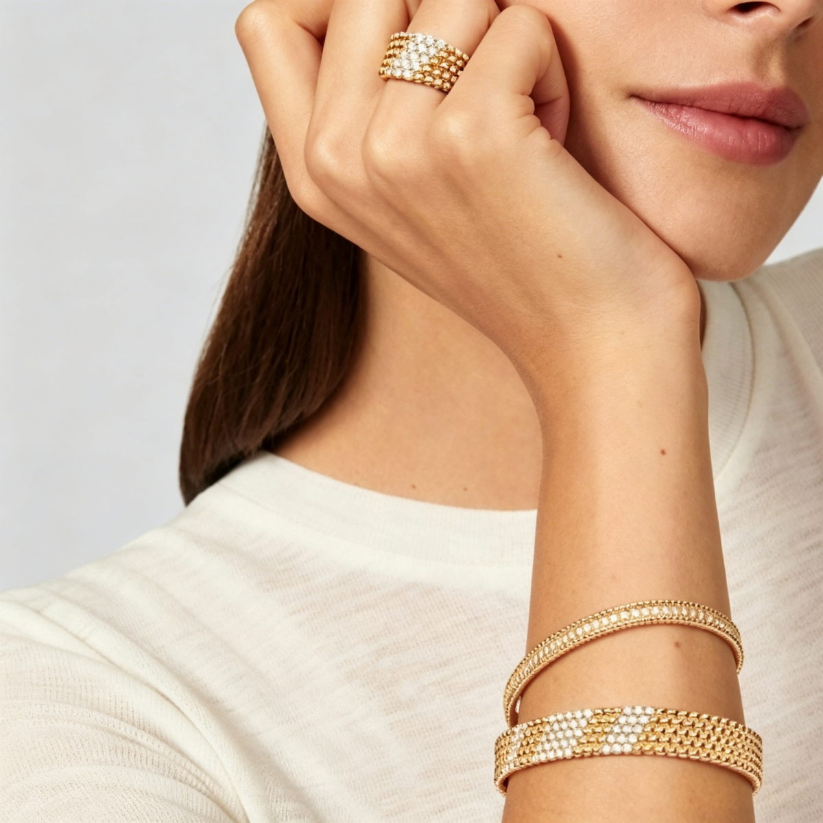 [Glow Muse]  FIVE-ROW DIAMOND BRACELET